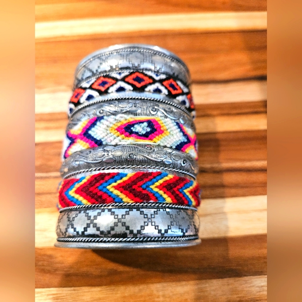 Southwest Navajo Silver Cuff Bracelet